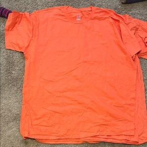 Hanes Vibrant Orange Men's Short Sleeve Tee
